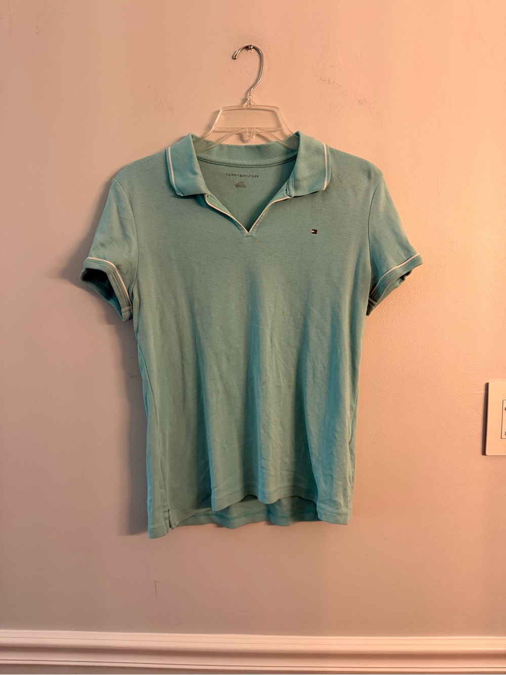 Tommy Hilfiger Light Aqua Short-Sleeve Polo Tee